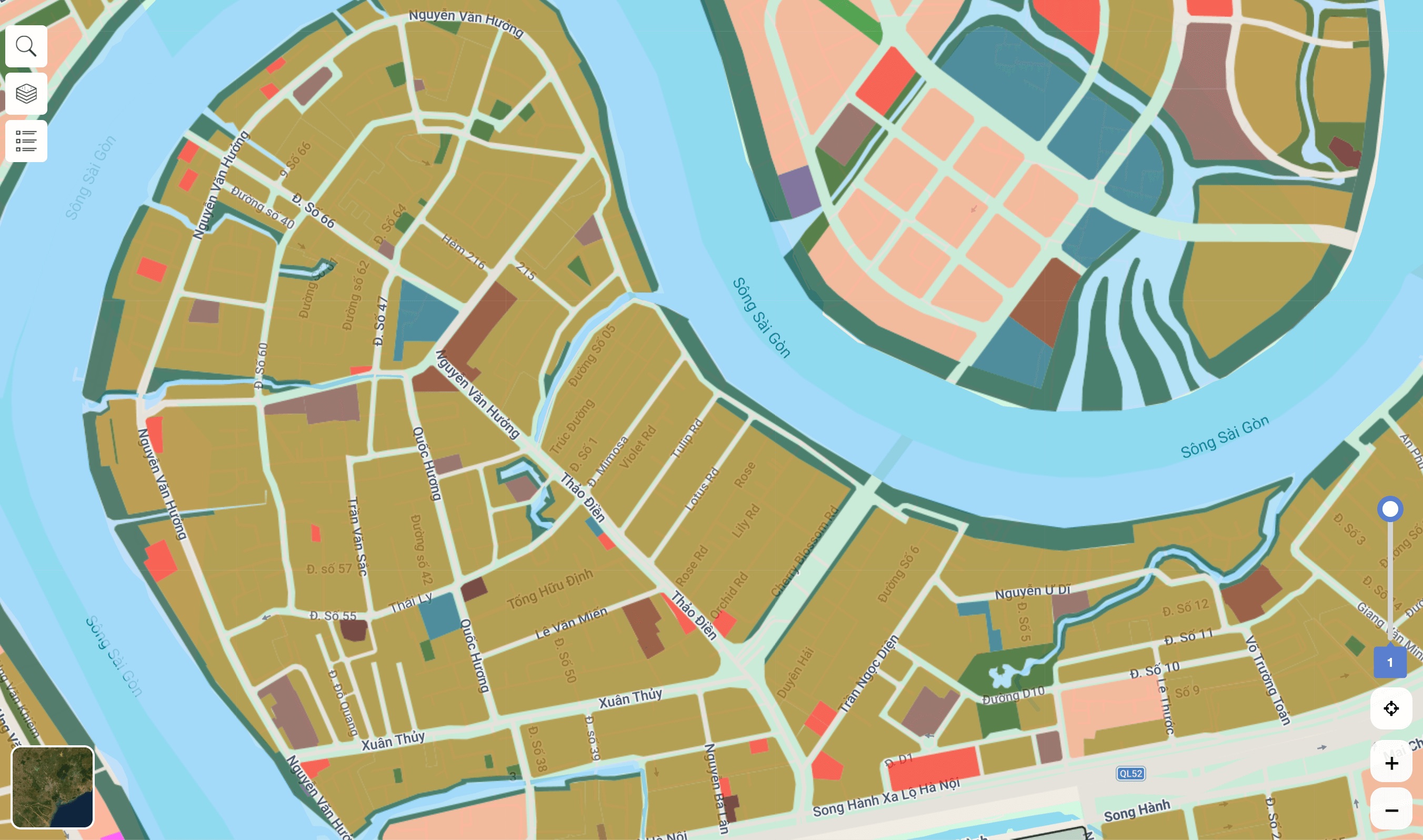 Bản đồ giao thông khu vực Thảo Điền