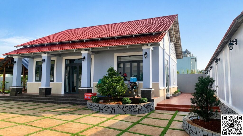 Bán biệt thự ven sông Giồng Ông Tố 24,5x39m, giá 130 tỷ 5 Mặt chính căn biệt thự sân vườn diện tích lớn tại Giồng Ông Tố